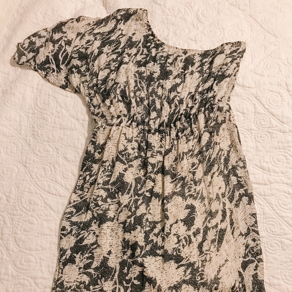 Imaginary Voyage Black & White One-Shoulder Dress